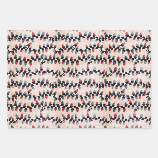 Feuilles de papier enveloppant les lumières de Noë (Devant 2)