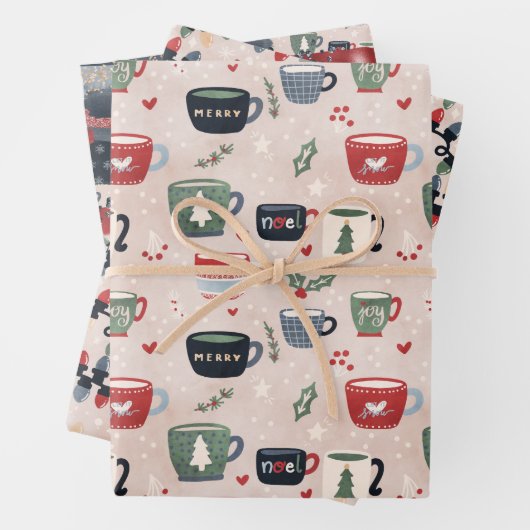 Feuilles de papier enveloppant les lumières de Noë (En situation)