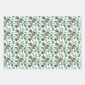 Feuilles de papier enveloppant motif de Noël (Devant 3)