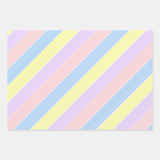 Feuilles de papier enveloppant Pastel Spring Strip (Devant 3)