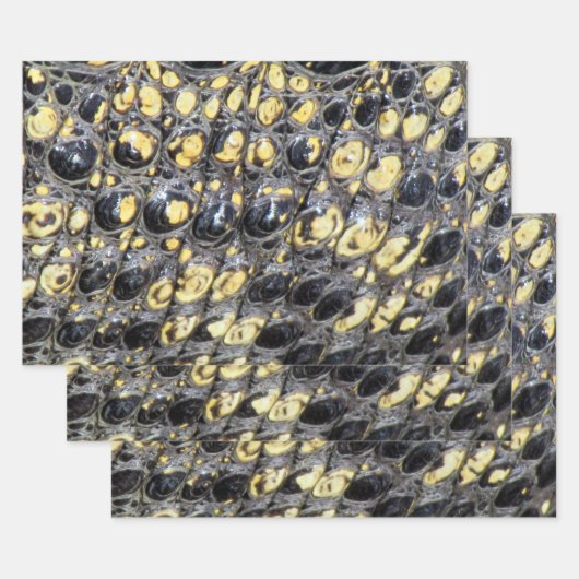 Feuilles de papier enveloppant "Peau d'alligator" (Lot)