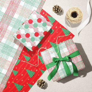 Feuilles de papier enveloppantes de Noël