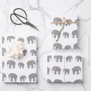 Feuilles de papier enveloppantes d'éléphants