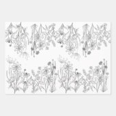 Feuilles de papier fleurs sauvages (Devant 3)