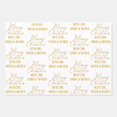 Feuilles de papier Joyeux Noël personnalisées (Devant 3)