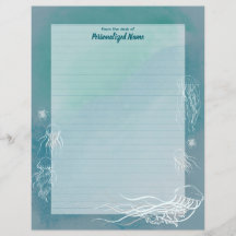 Feuilles de papier ligné Jellyfish Jive