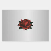 Feuilles de papier Mariage gothique rouge Rose (Devant)