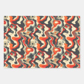 Feuilles de papier motif abstrait carrelées cool (Devant)