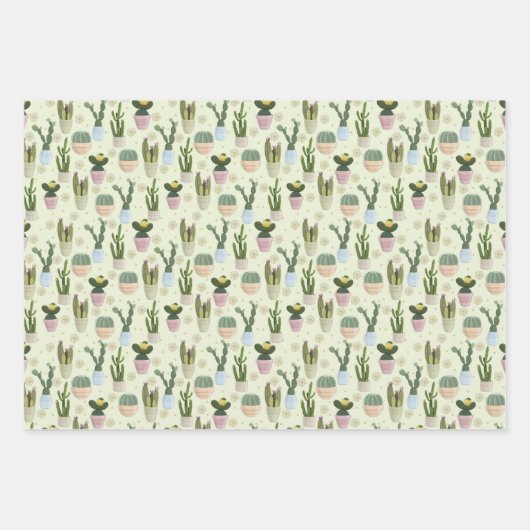 Feuilles de papier Motif Cactus (Devant 2)