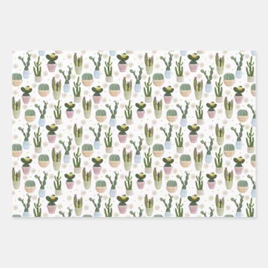 Feuilles de papier Motif Cactus (Devant)