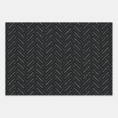 Feuilles de papier Motif en argent noir (Devant 2)