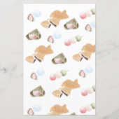 Feuilles de papier Motif japonais Wagashi (Devant)