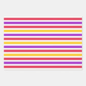 Feuilles de papier motif rayé coloré amusant (Devant 2)