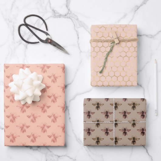 Feuilles de papier Neutre Rose Queen Bee (Recto)