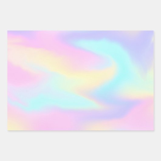 Feuilles de papier Pastel Holographique Arc-en-cie (Devant)