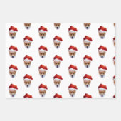 Feuilles de papier père Noël Corgi (Devant)