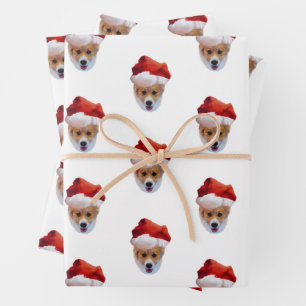Feuilles de papier père Noël Corgi