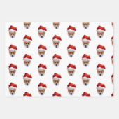 Feuilles de papier père Noël Corgi (Devant)