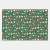 Feuilles de papier pour motif de poulet heureux (Devant 3)