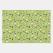Feuilles de papier pour motif de poulet heureux (Devant)
