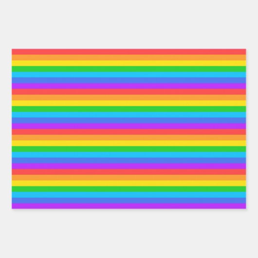 Feuilles de papier Rainbow Stripes (Devant)