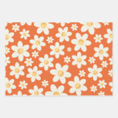 Feuilles de papier Retro Daisy Wrapy | Floral supe (Devant 3)