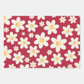 Feuilles de papier Retro Daisy Wrapy | Floral supe (Devant)