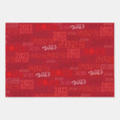 Feuilles de papier rouge pour le Nouvel An 2023 (Devant 2)