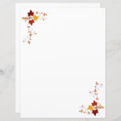 Feuilles de papier - Vignes d'automne (Devant / Derrière)