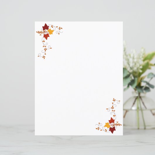 Feuilles de papier - Vignes d'automne (Debout devant)