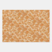 Feuilles de papier vintage à enveloppement orange  (Devant 2)