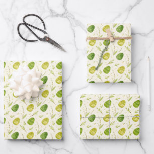 Feuilles de Pâques peintes aux œufs