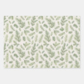 Feuilles de pin de Noël Watercolor moderne (Devant 2)