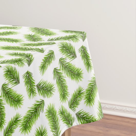 Feuilles de pin sur une nappe blanche (In Situ)
