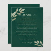 Feuilles de sage sur le menu Mariage Budget Emeral (Devant / Derrière)