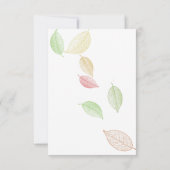 Feuilles de saison translucides - Faire-part de ma (Dos)