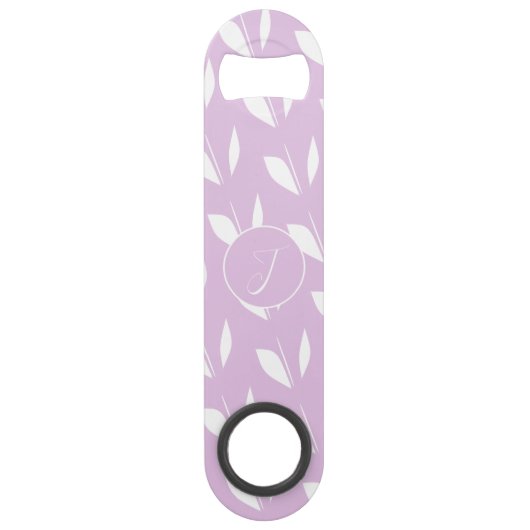 Feuilles de silhouette blanche initiale personnali (Devant)