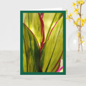 Feuilles de Ti, carte vierge (Fleur jaune)