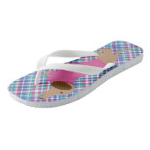 Feuilles de tongs Pastel Dachshund Plaid (Incliné)