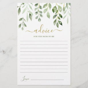 Feuilles de verdure Conseils pour la maman à être