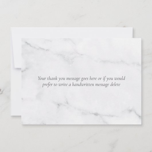 Feuilles de verdure de marbre élégant Merci (Dos)