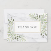 Feuilles de verdure de marbre élégant Merci (Devant)