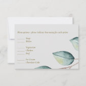 Feuilles de verdure d'Eucalyptus Mariage MENU RSVP (Dos)