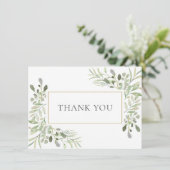 Feuilles de verdure élégantes Merci pour votre ret (Debout devant)