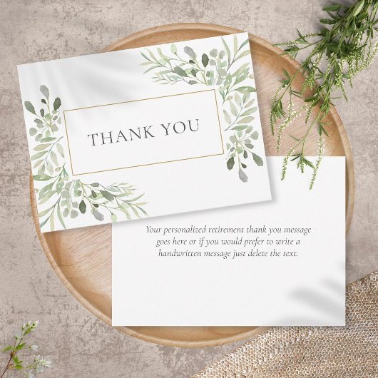 Feuilles de verdure élégantes Merci pour votre ret