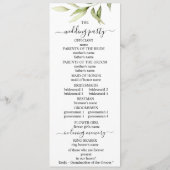 Feuilles de verdure Floral Programmes de mariage m (Dos)