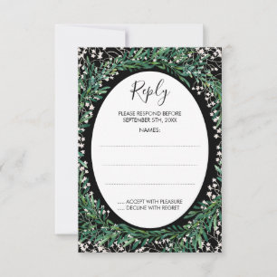 Feuilles de verdure & Florets Monogramme Réponse n