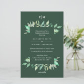 Feuilles de verdure Invitations de mariage budgéta (Debout devant)