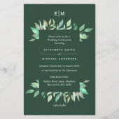 Feuilles de verdure Invitations de mariage budgéta (Devant)