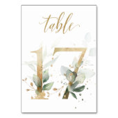 Feuilles de Vert Or Table 17, Numéro de Table (Par défaut)